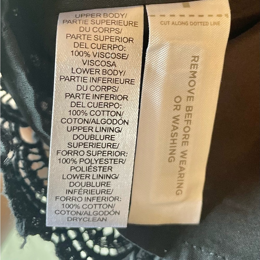 🆕 The Loft Black & White Sleeveless Crochet Dress | 0 - Picture 7 of 8